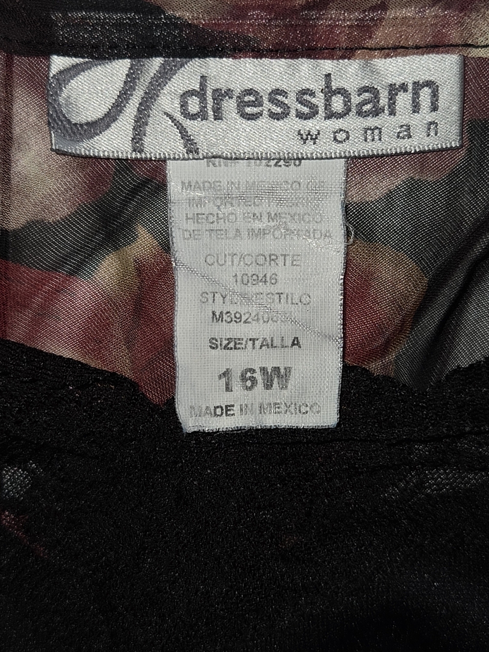 DressBarn Woman Floral Sleeveless Maxi Dress with Red & Cream Roses Size 16W - Picture 5 of 6